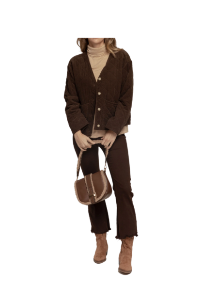 CHAQUETA PICO MARRON