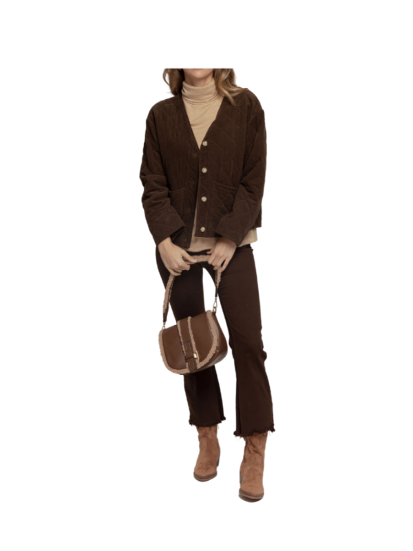 CHAQUETA PICO MARRON