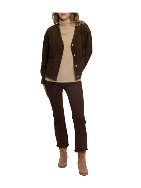 CHAQUETA PICO MARRON