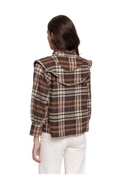 CAMISA ESCOCESA MARRON
