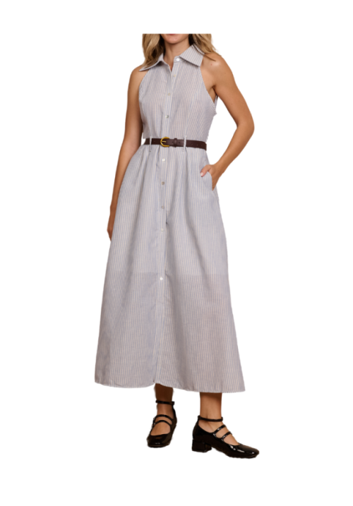 VESTIDO CAMISERO SIN MANGAS
