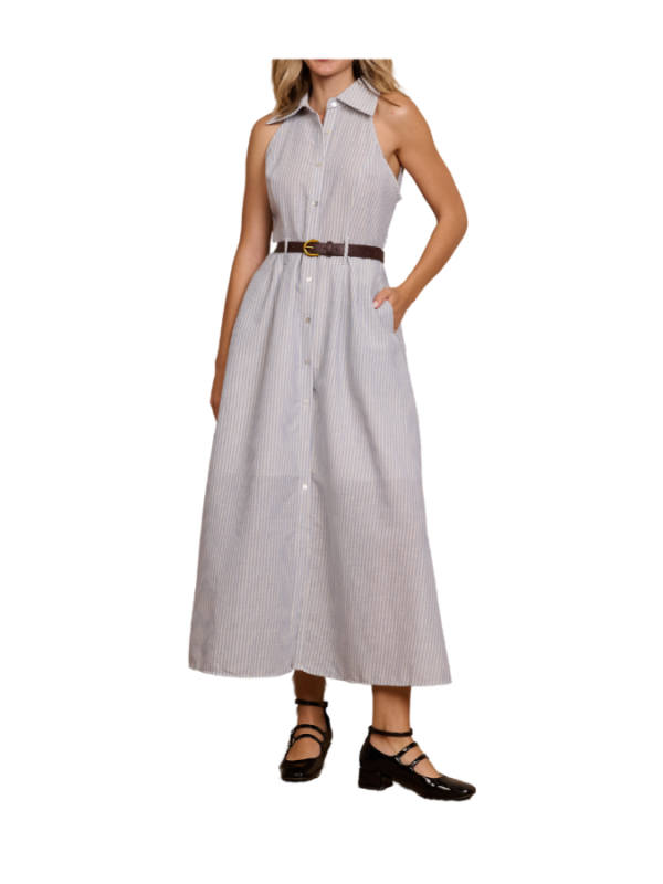 VESTIDO CAMISERO SIN MANGAS