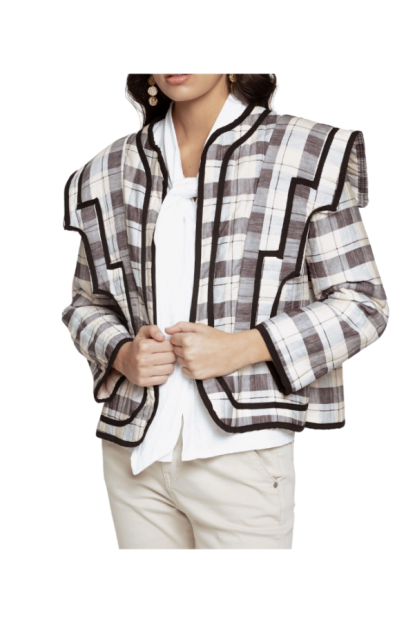 CHAQUETA VOLANTES AZUL