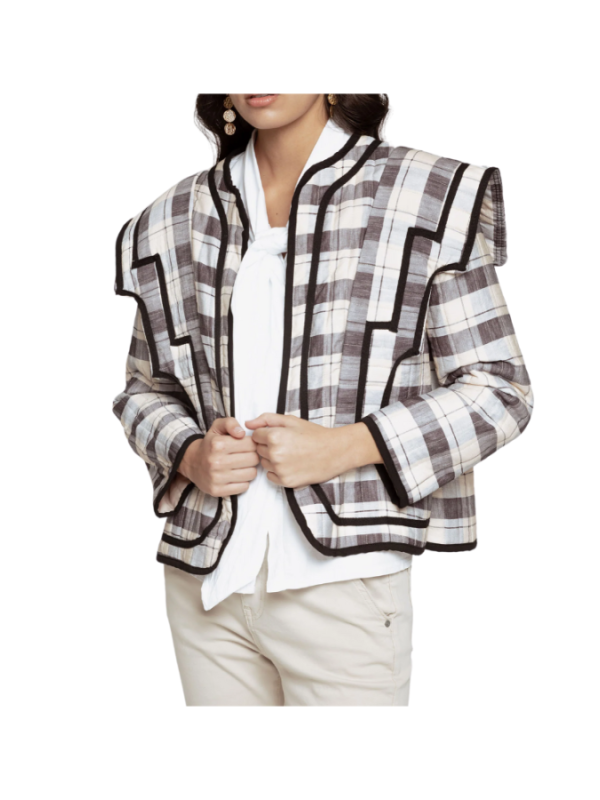 CHAQUETA VOLANTES AZUL