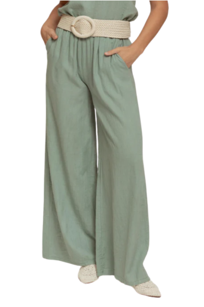 PANTALON FLUIDO VERDE