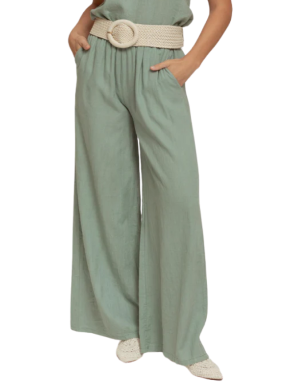 PANTALON FLUIDO VERDE