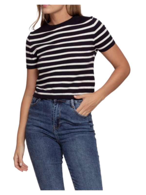 CAMISETA MARINERA RAYAS NEGRA