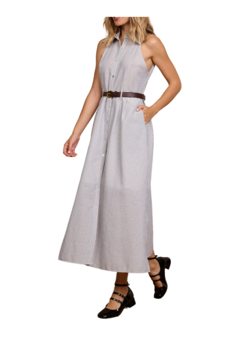 VESTIDO CAMISERO SIN MANGAS