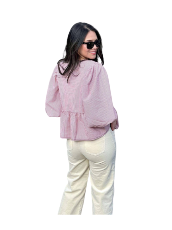 CAMISA PEPLUM LAZO BURGUNDY