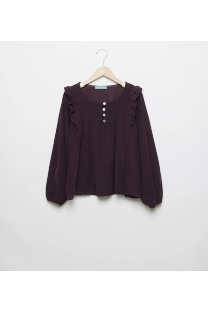 CAMISA BOTONES PURPURA