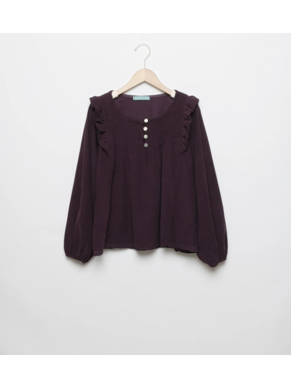 CAMISA BOTONES PURPURA