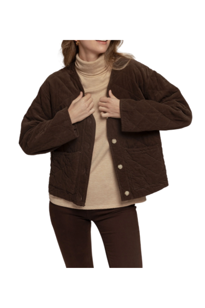 CHAQUETA PICO MARRON