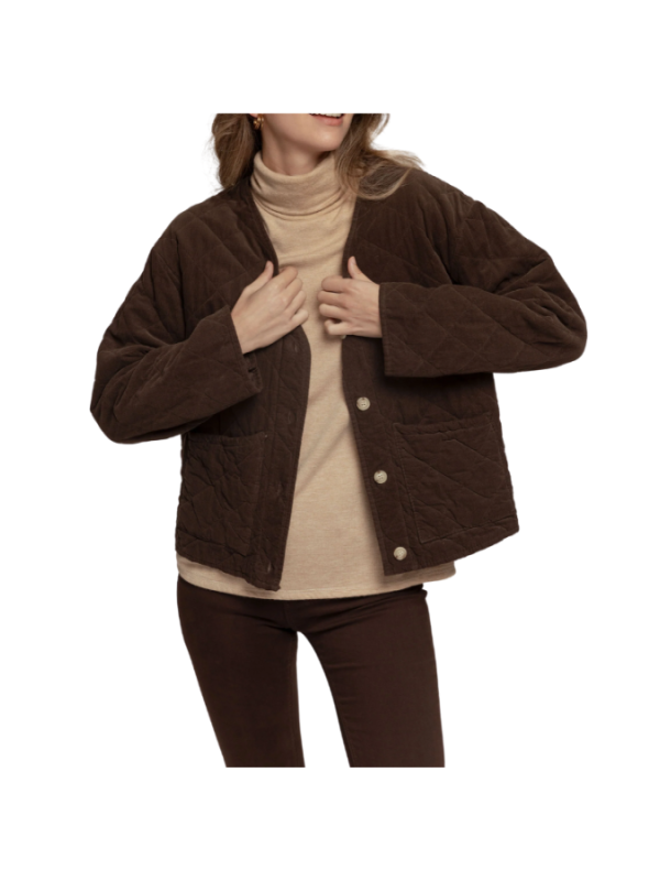 CHAQUETA PICO MARRON