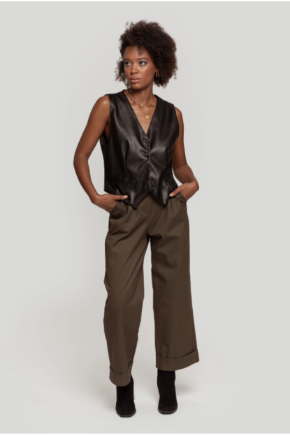 PANTALON AMPLIO VERDE