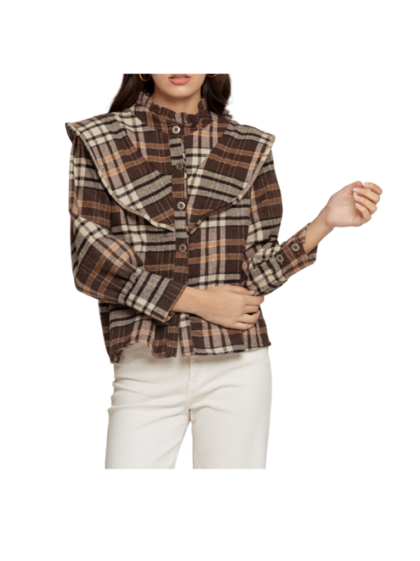 CAMISA ESCOCESA MARRON