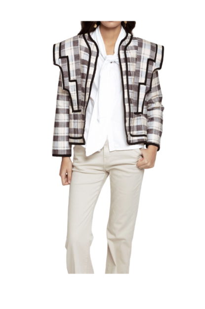 CHAQUETA VOLANTES AZUL