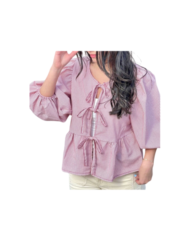 CAMISA PEPLUM LAZO BURGUNDY